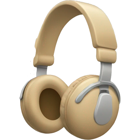 Beige headphones emoji