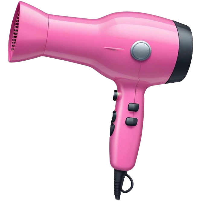 aesthetic pink hair dryer emoji