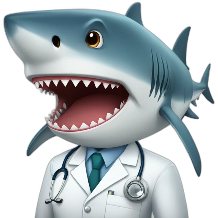 shark that thinks it's a doctor emoji