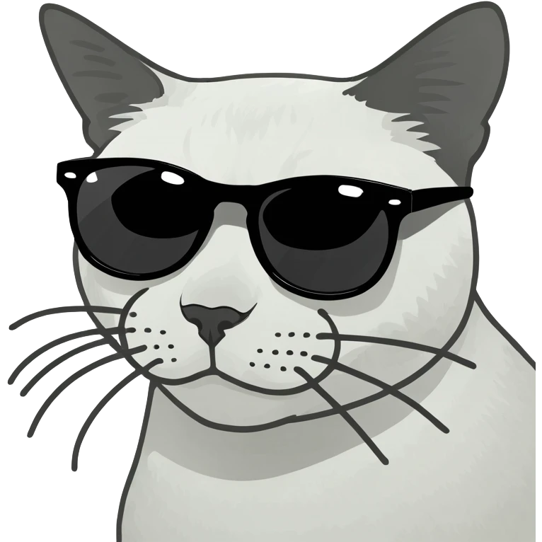 Cat with sunglasses emoji