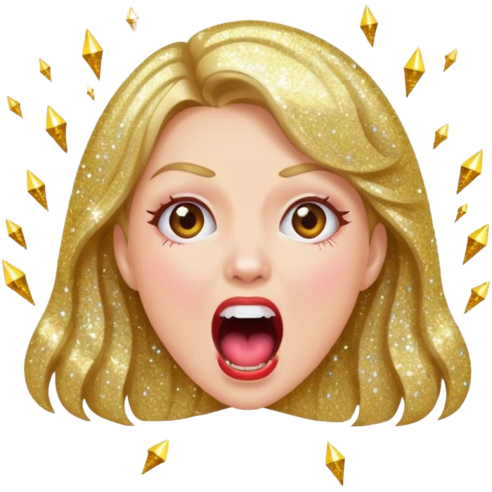 Glitter scream queen emoji