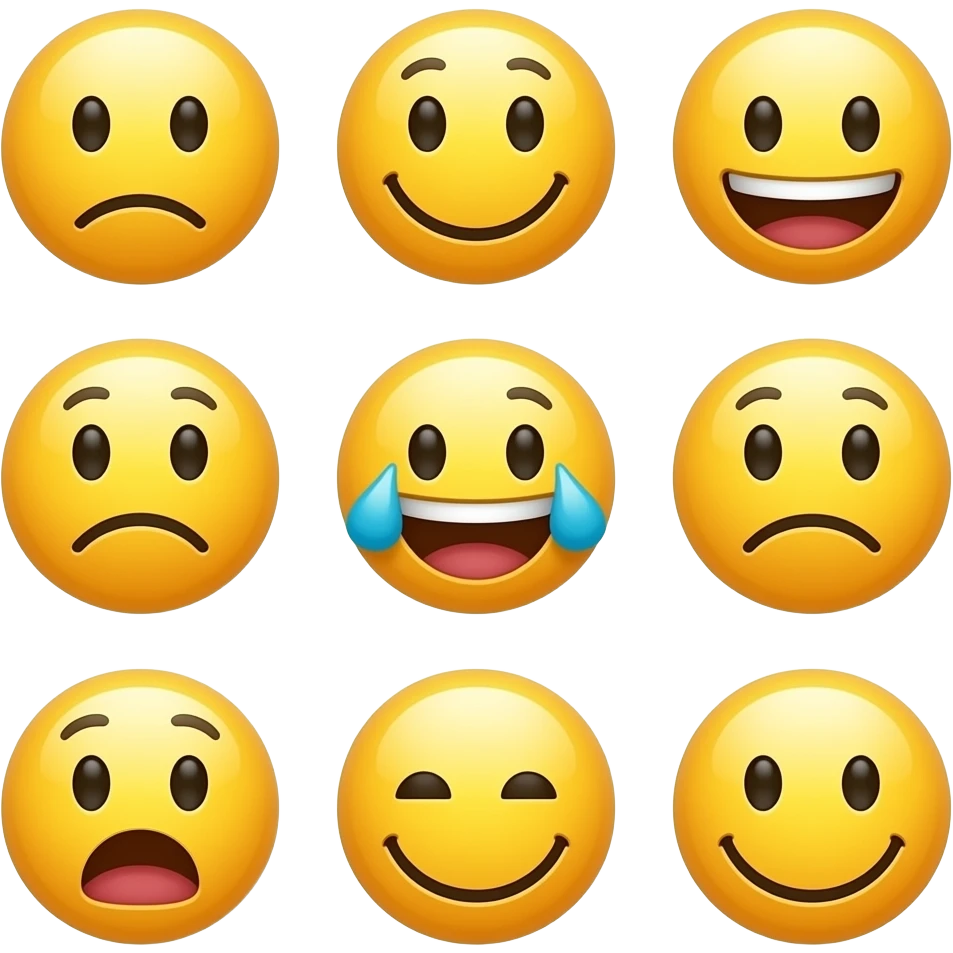 yellow face emojis that aren’t in i message emoji
