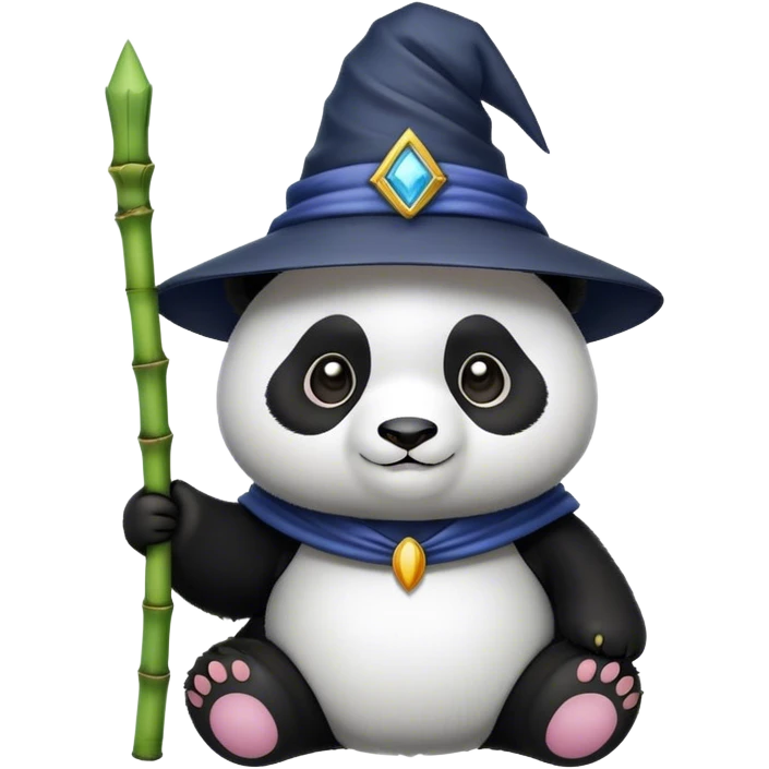 Panda with  wizard hat emoji