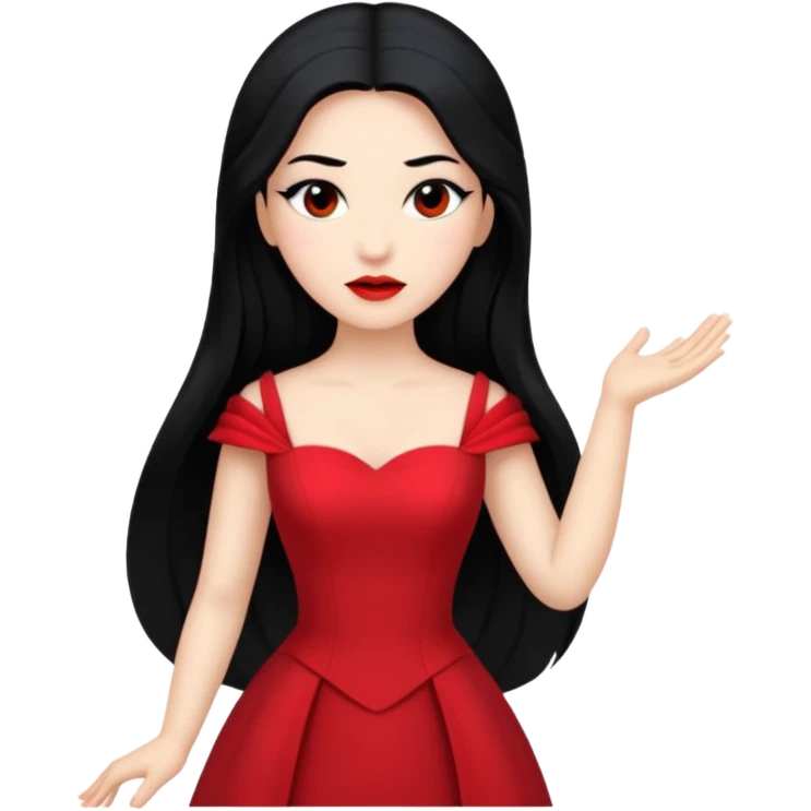 woman opera singer with long hair and dress emoji