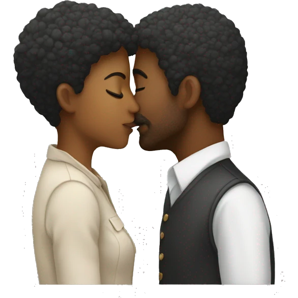 Two people kiss emoji