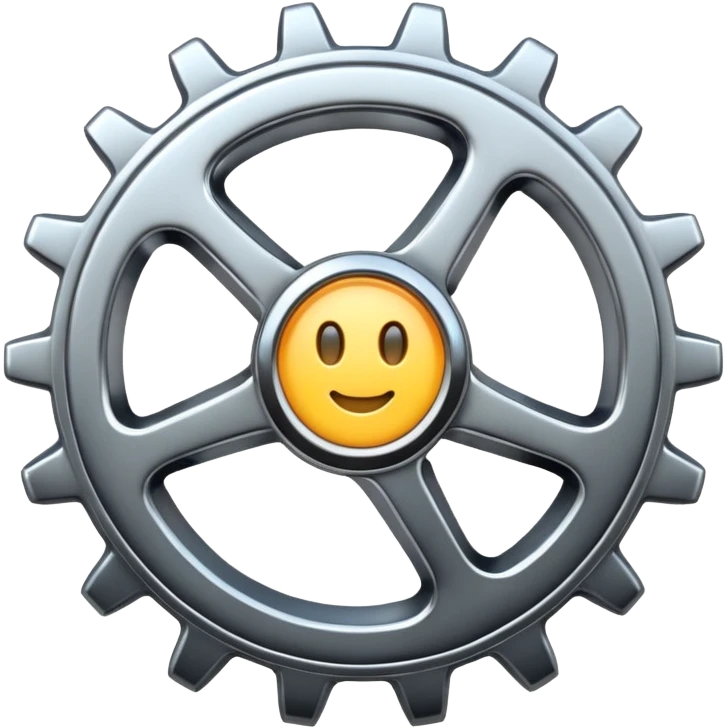 gear with infinity loop inside emoji