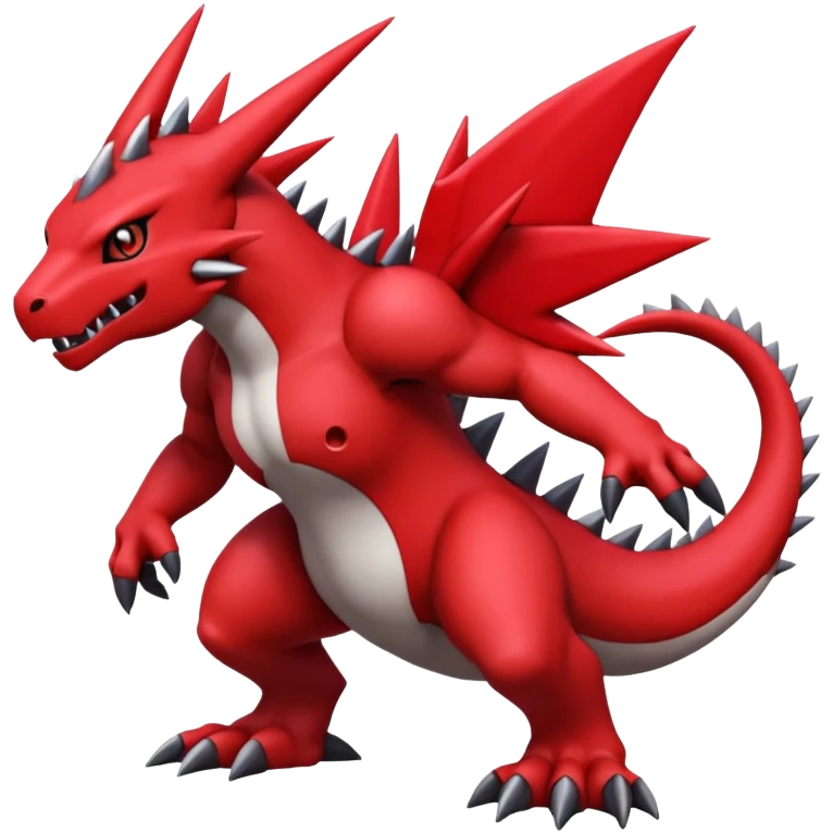  colorful dark Fakémon-Pokémon-Guilmon-Digimon-creature (full body) emoji