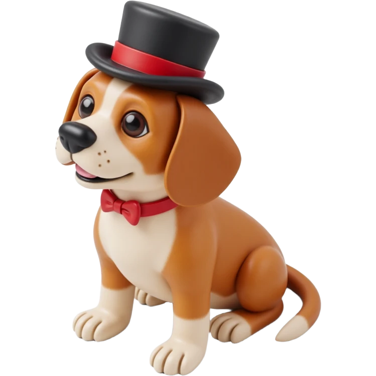 dog with tophat emoji