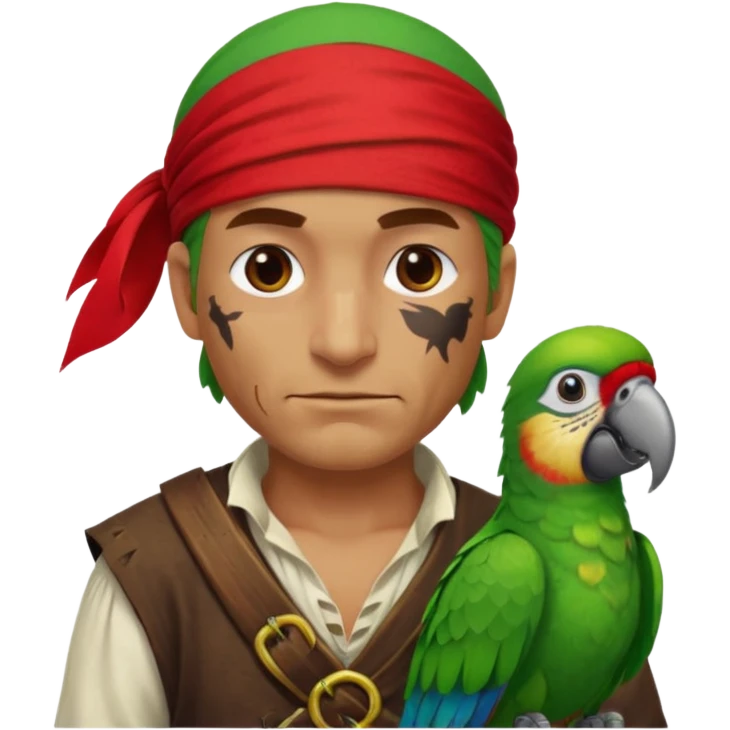 pirate and parrot emoji