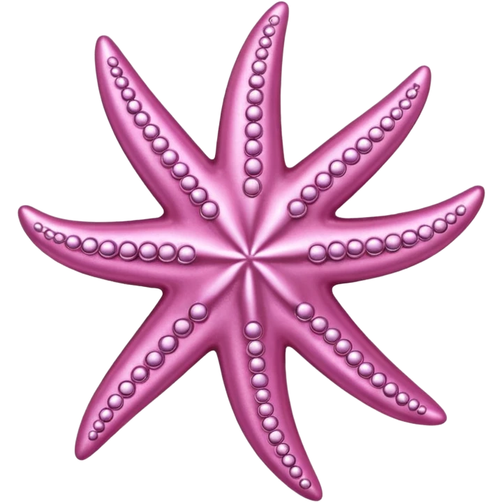 pink metallic sea star shaped hair clip emoji