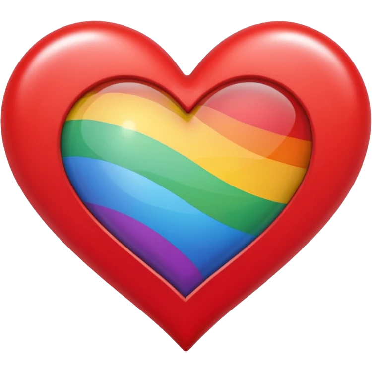 heart with a rainbow dot pattern emoji