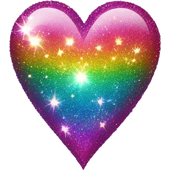 Glitter heart emoji