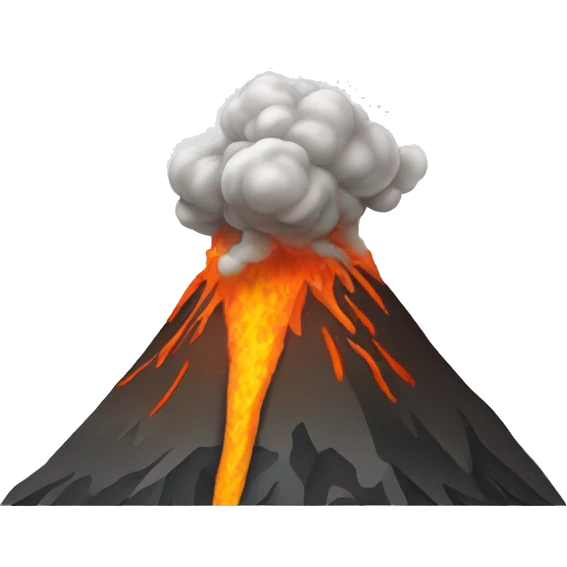 volcano expelling milk emoji