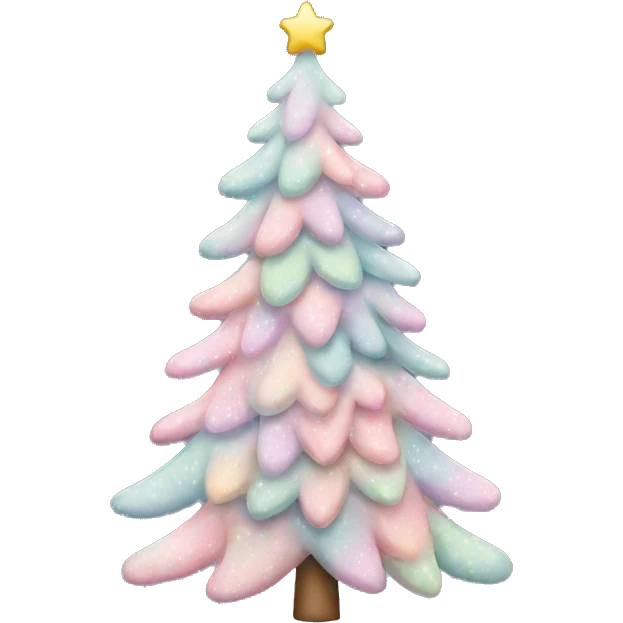 Pastel Christmas tree emoji