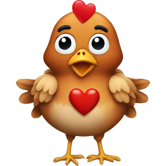 CHICKEN WITH HEART emoji