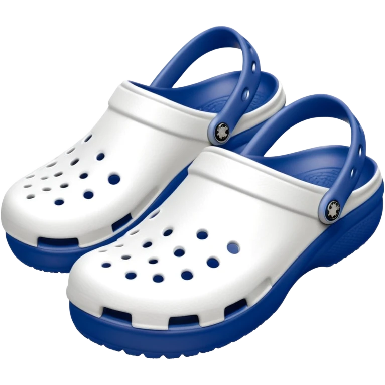 Pure white Crocs clogs, all-white straps and sole, no blue or other colors, matte white material, ventilation holes, dark background, realistic product photo, monochrome white only, no logos. emoji