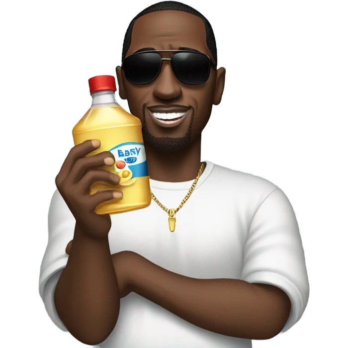 P. Diddy holding a baby oil emoji