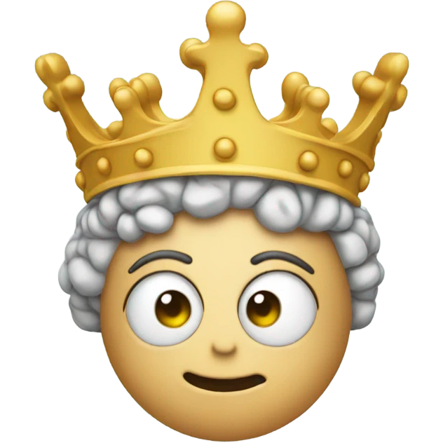 Brain wearing crown emoji