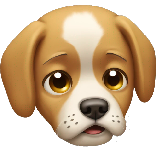 Sad dog crying  emoji