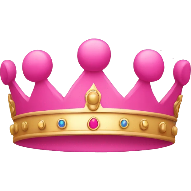 Pink crown emoji