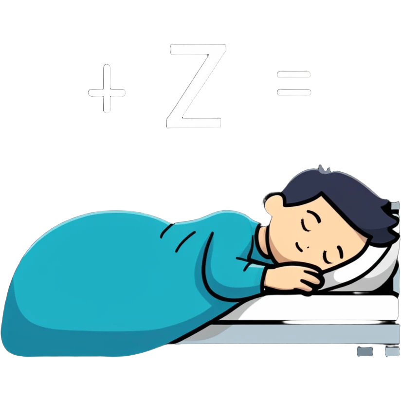 boy sleeping with Z symbols floating above him emoji