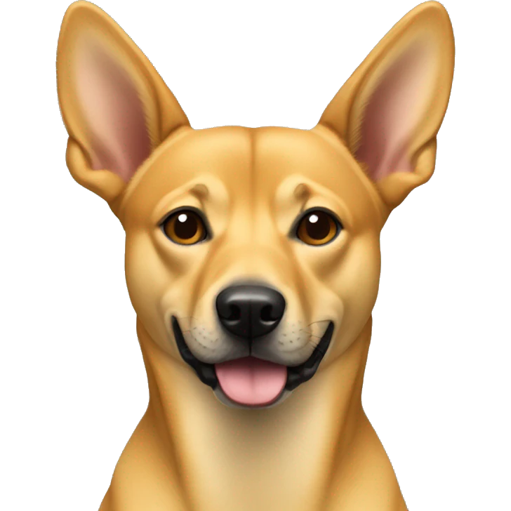 carolina dog with floppy ears emoji