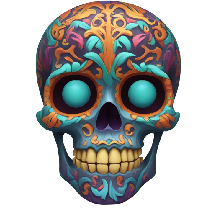 Bombastic skull emoji