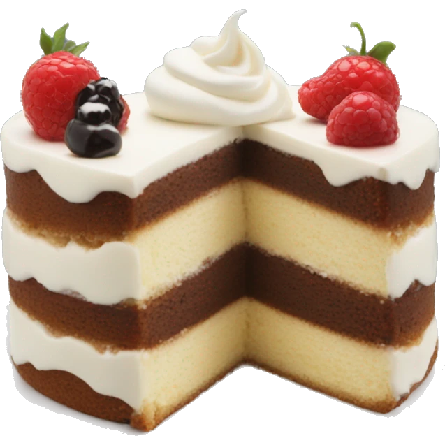 desserdt cake with cream emoji