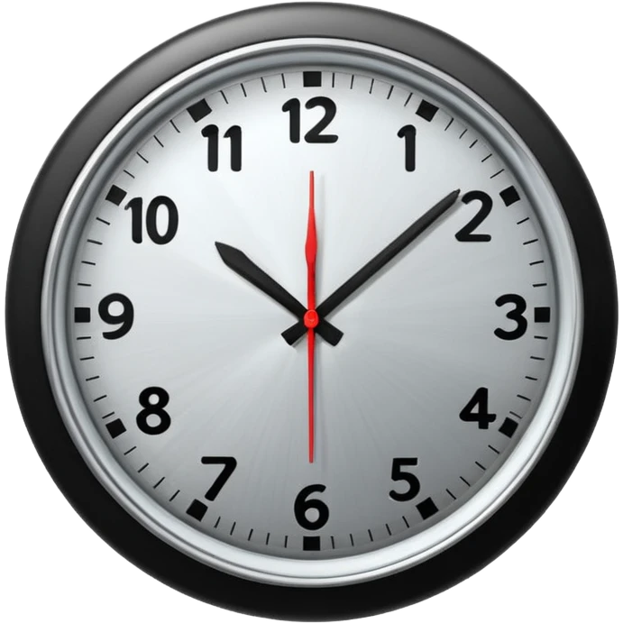 clock set to 12:34 emoji