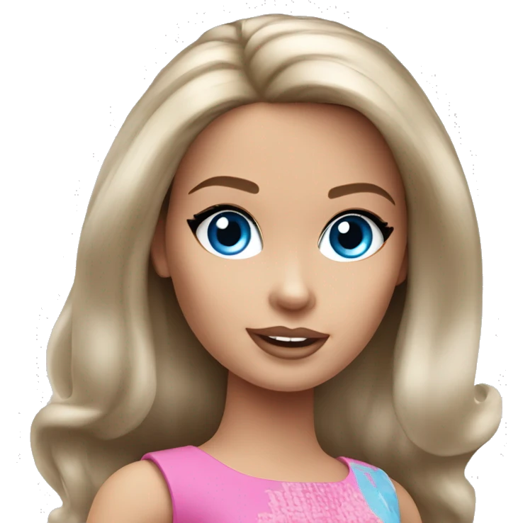 blue-eyed brunette barbie girl emoji