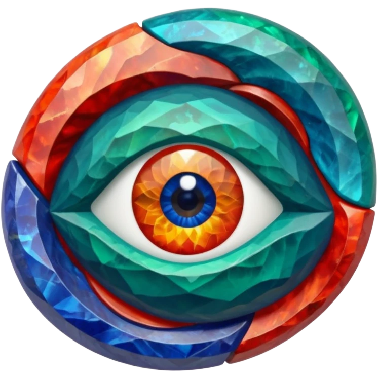 charactarised colorful minerals with eyes and mouth single emoji