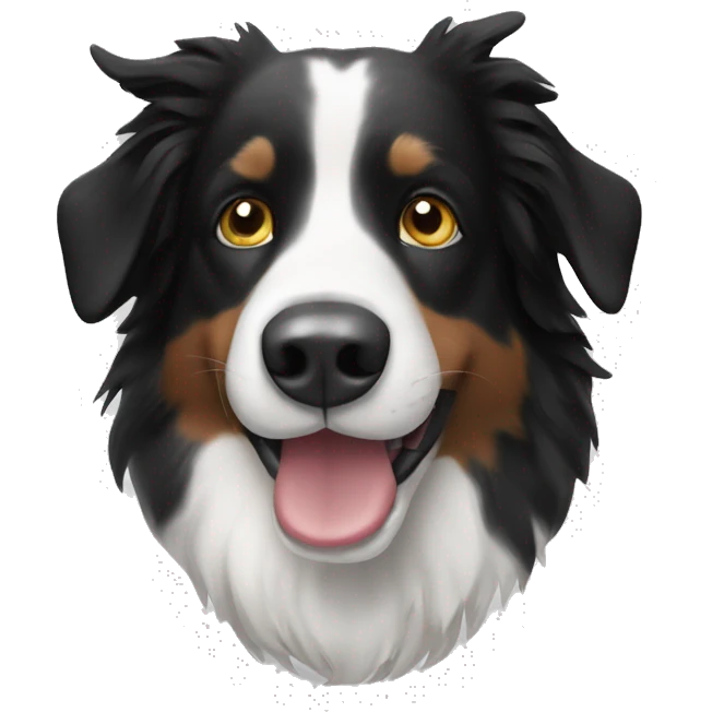 black and white border collie emoji