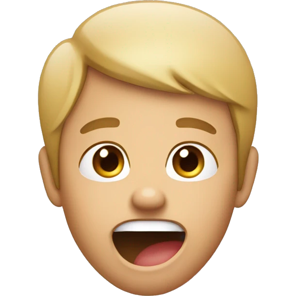 mouth open finger on cheek  emoji