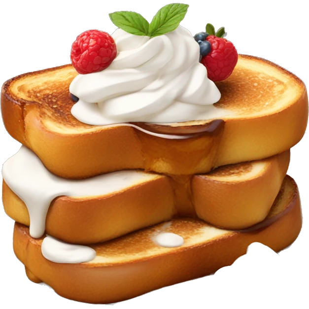 French toast with whipped cream on top emoji