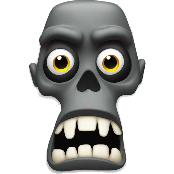 goofy danger warning sign monster emoji