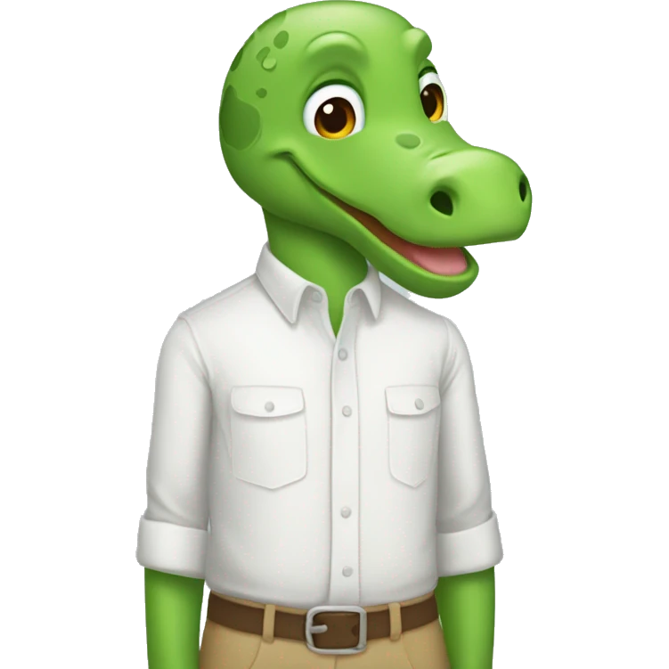 Camisa con un pato y un dinosaurio  emoji