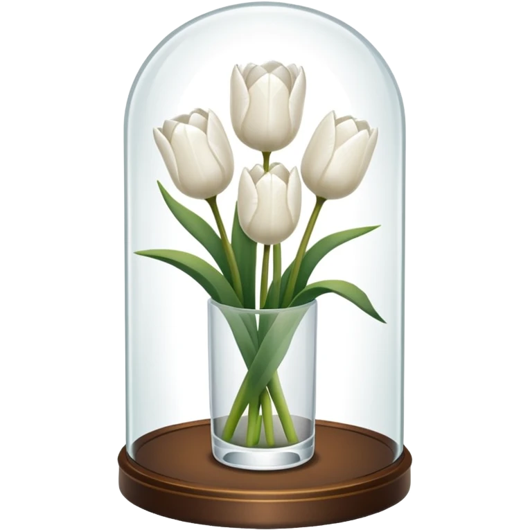 White tulips in case emoji