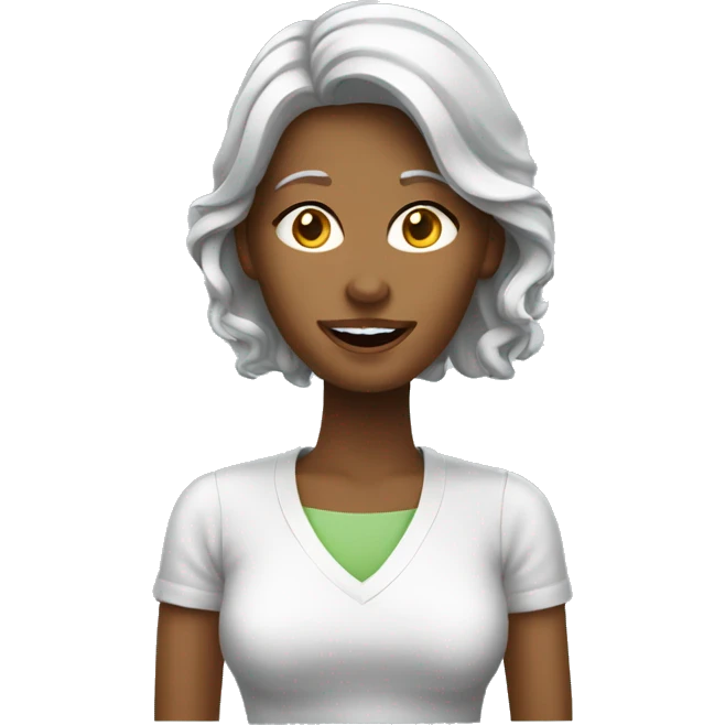cabeça de uma mulher com celular emoji