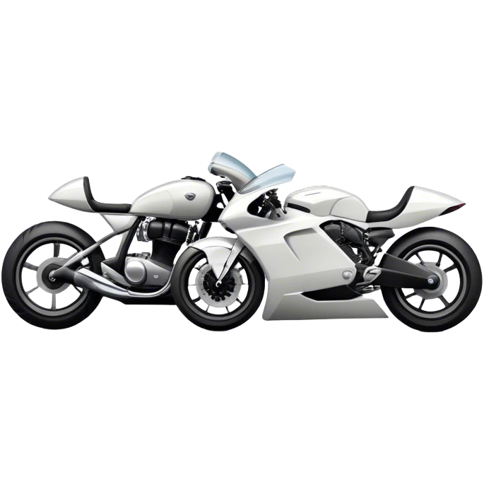 An icon showcasing a sleek motorcycle and a powerful car side by side, with bold, dynamic lines emphasizing speed and performance. highlighting their sleek design, custom tuning, and the excitement of the open road. Perfect for showcasing adventure and freedom on wheels. transparent background emoji