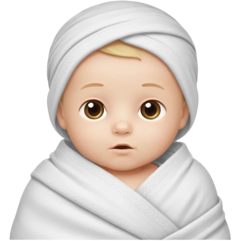 A baby boy wrapped up in a swaddle emoji