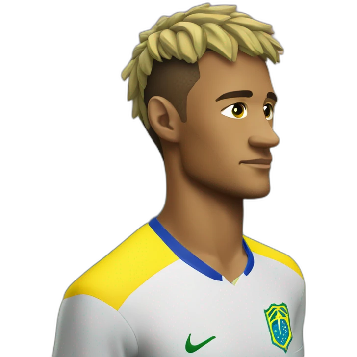 neymar in the brazil shirt meditation and with a serene mountain in the background emoji