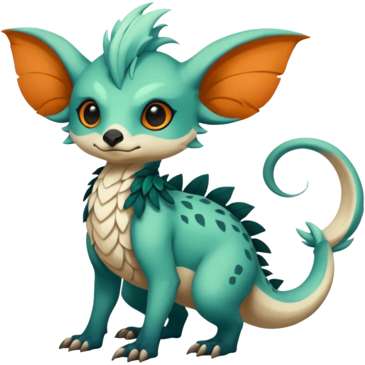 Cool cute fantasy Fionbri-Vernid-creature by griffsnuff & LiLaiRa & Falvie full body emoji