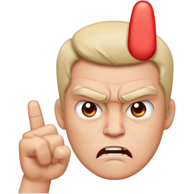 Angry face with middle finger emoji