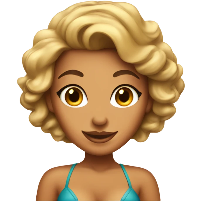 pin-up tanned woman  emoji