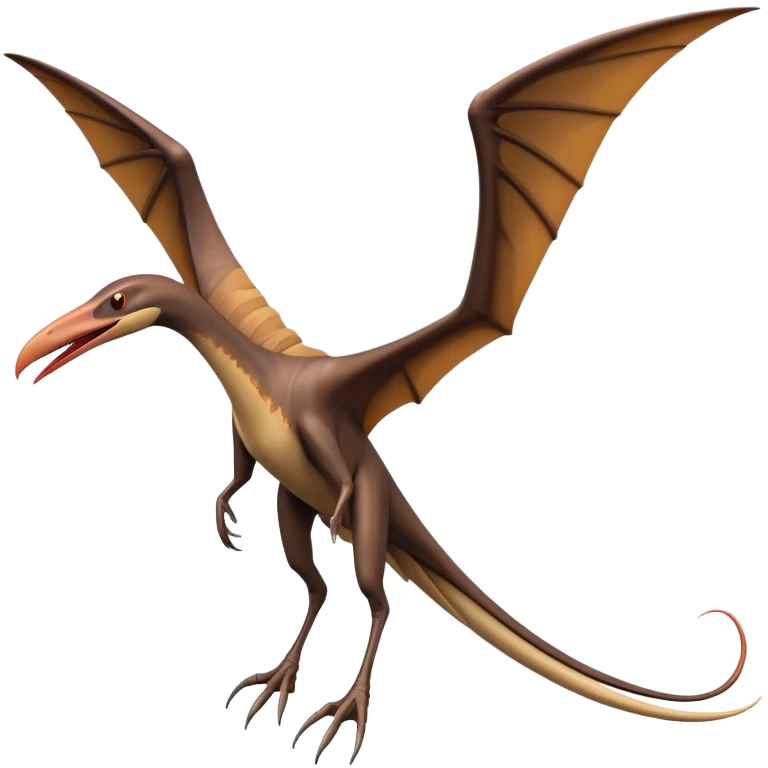 Cinematic Noble Pterodactyl Portrait Emoji, Poised and soaring, with a slender, aerodynamic body, expansive leathery wings outstretched, a long pointed beak, and keen, piercing eyes that exude aerial grace, Simplified yet sharply defined features, highly detailed, glowing with a soft, ethereal radiance, high shine, intelligent and commanding, stylized with an air of prehistoric flight mastery, focused and graceful, soft glowing outline, capturing the essence of a watchful and confident Pterodactyl that appears ready to glide out of the screen with effortless majesty! emoji