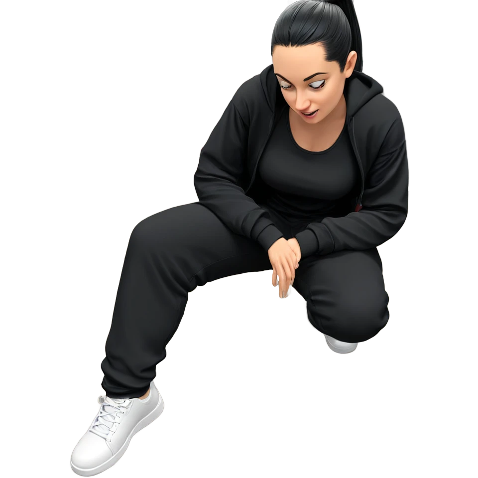 girl in black attire emoji