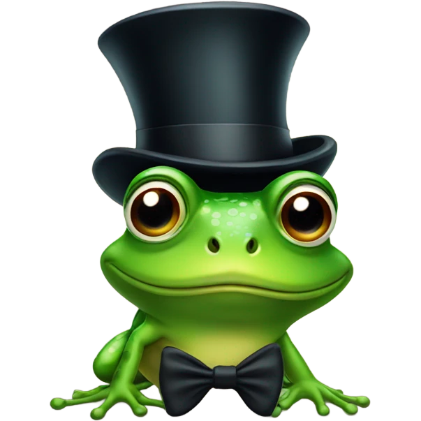 frog with tophat emoji