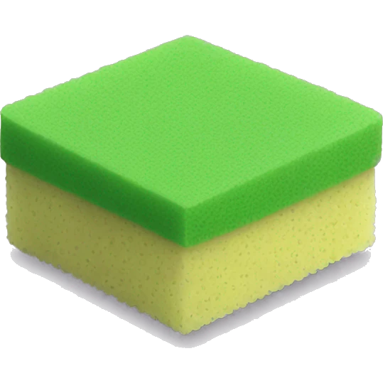 green flat square dish sponge emoji