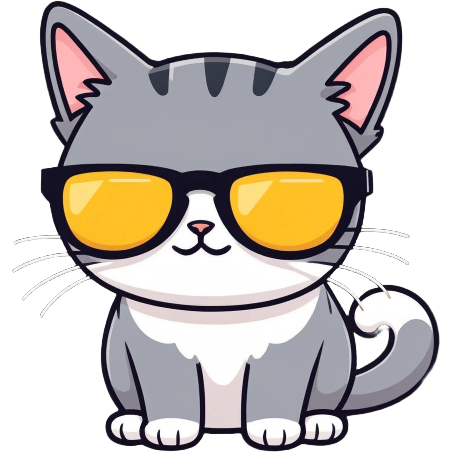 Cat with sunglasses emoji