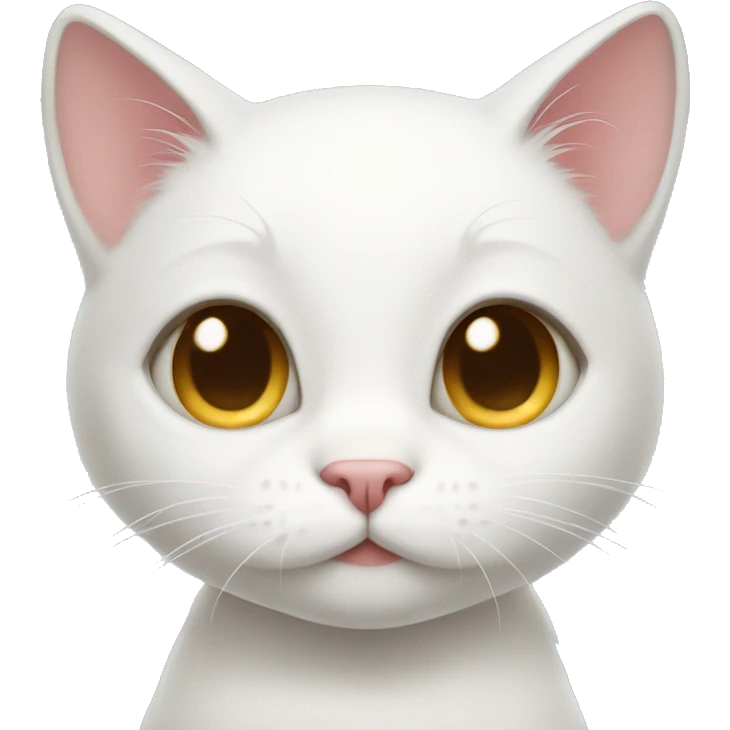 Cute white cat emoji